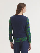 Load image into Gallery viewer, Nice Things scalloped edge linen waistcoat Indigo Blue - CW CW 
