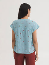 Load image into Gallery viewer, Nice things Diamond embroidery blouse Light Turquoise - CW CW 
