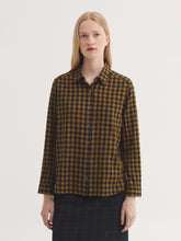 Load image into Gallery viewer, Nice Things Vichi gingham check shirt Mustard Navy
