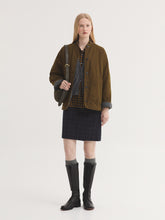 Load image into Gallery viewer, Nice Things Vichi gingham check shirt Mustard Navy
