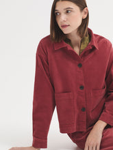Load image into Gallery viewer, Nice Things Utility corduroy jacket Dark Pink
