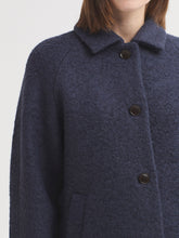 Load image into Gallery viewer, Nice Things Boiled wool boucle classic jacket Smokey Cobalt Blue
