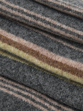 Load image into Gallery viewer, Nice Things Tri colour striped scarf Mid Grey

