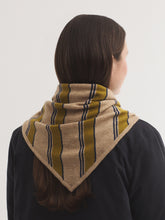 Load image into Gallery viewer, Nice Things Triangular striped scarf Mustard
