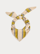 Load image into Gallery viewer, Nice Things Triangular striped scarf Mustard
