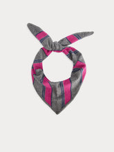 Load image into Gallery viewer, Nice Things Triangular striped scarf Mid Grey
