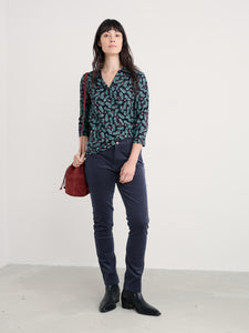 Seasalt Wavecrest shirt Indigo Leaf Maritime