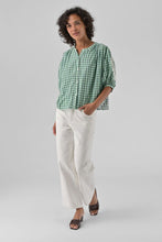 Load image into Gallery viewer, Orfeo Adrian Check blouse with lace - CW CW 

