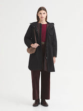 Load image into Gallery viewer, Nice Things Faux sheepskin cross body bag Dark Brown
