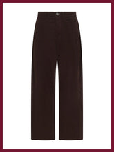 Load image into Gallery viewer, Nooki Claudia barrel leg micro cord trouser Chocolate
