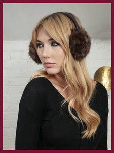 Nooki Estella faux fur earmuff Chocolate Leopard