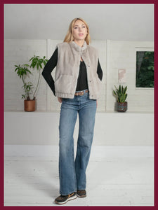 Nooki Isla faux fur gilet Grey