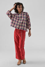 Load image into Gallery viewer, Orfeo Cassilde check shirt with embellished heart Rose - CW CW 
