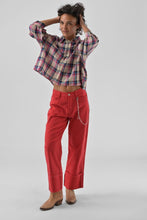 Load image into Gallery viewer, Orfeo Cassilde check shirt with embellished heart Rose - CW CW 
