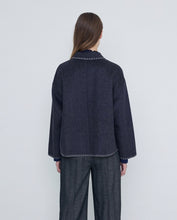 Load image into Gallery viewer, Yerse Blanket edging wool blend jacket Charcoal
