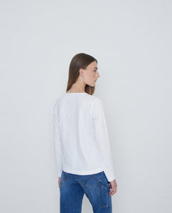 Yerse Button front cotton top White