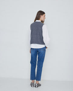 Yerse Button knitted waistcoat Anthracite