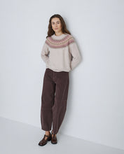 Load image into Gallery viewer, Yerse jacquard neck sweater Soft Neutrals
