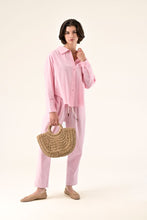 Load image into Gallery viewer, Orfeo Lola ticking stripe trouser Rose - CW CW 
