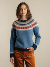 Load image into Gallery viewer, Eribe Alpine merino short sweater Blue morning
