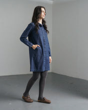 Load image into Gallery viewer, Bibico Ocean utilitarian shirt dress Denim
