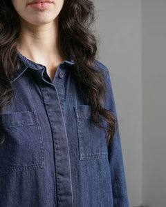 Bibico Ocean utilitarian shirt dress Denim
