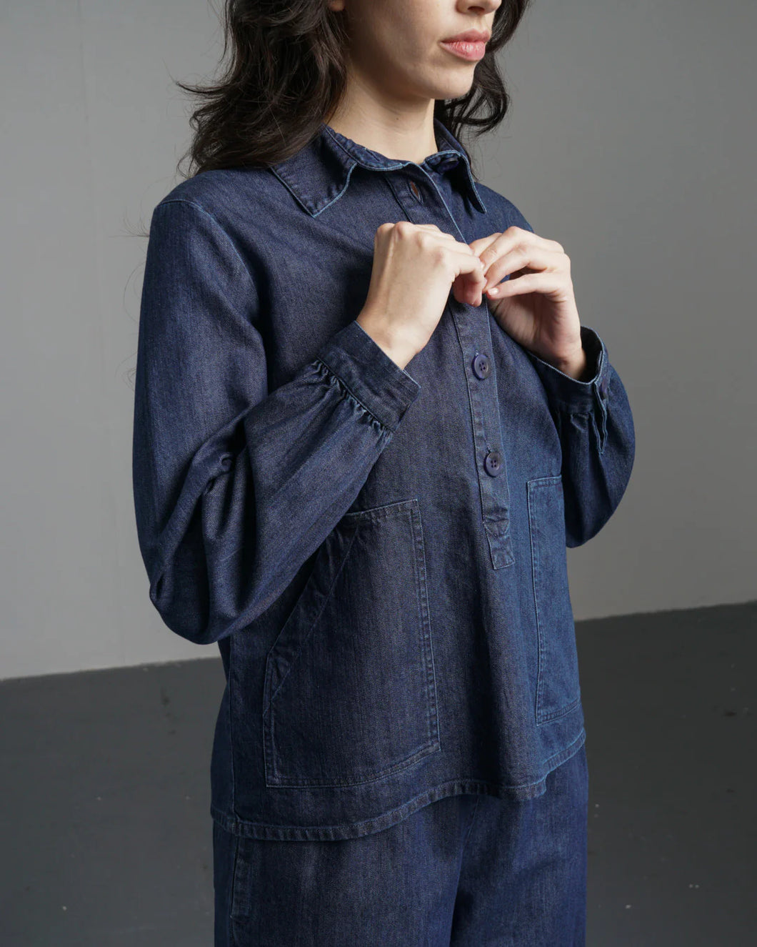 Bibico Mika utility shirt Denim
