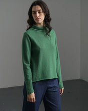 Load image into Gallery viewer, Bibico Aria roll neck merino lambswool jumper Mid Green
