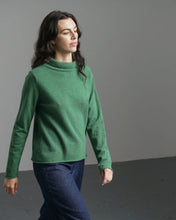 Load image into Gallery viewer, Bibico Aria roll neck merino lambswool jumper Mid Green
