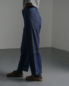Bibico Margate relaxed seam detail jean Indigo Denim