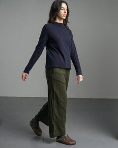 Bibico Aria roll neck merino lambswool jumper Navy