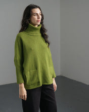 Load image into Gallery viewer, Bibico Adela merino lambswool roll neck Moss
