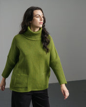 Load image into Gallery viewer, Bibico Adela merino lambswool roll neck Moss
