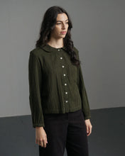 Load image into Gallery viewer, Bibico Jolene Gingham check shirt Olive
