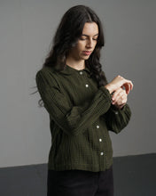 Load image into Gallery viewer, Bibico Jolene Gingham check shirt Olive
