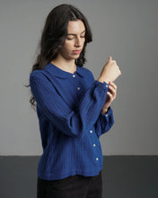 Load image into Gallery viewer, Bibico Jolene gingham textured check shirt Petrol
