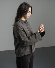 Load image into Gallery viewer, Bibico Anya painters shirt Grey Pinstripe
