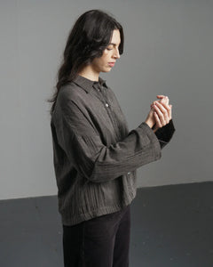 Bibico Anya painters shirt Grey Pinstripe