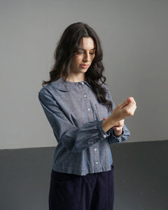 Bibico Jolene peter pan collar shirt Chambray