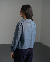 Load image into Gallery viewer, Bibico Jolene peter pan collar shirt Chambray
