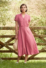 Load image into Gallery viewer, Seaswalt Carved Wood linen dress Rose
