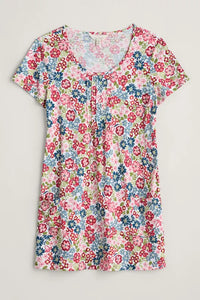 Seasalt Busy Lizzzie tunic Flowery Painting Chalk