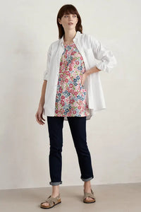 Seasalt Busy Lizzzie tunic Flowery Painting Chalk
