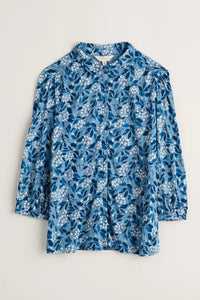 Seasalt 3/4 Embrace shirt Flower Meadow Blue Fog