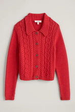 Load image into Gallery viewer, Seasalt Forest ridge cable cardigan Tomato
