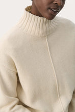 Load image into Gallery viewer, Part Two Lilye seam detail high neck jumper Birch
