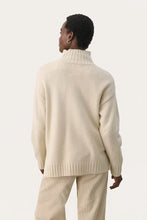 Load image into Gallery viewer, Part Two Lilye seam detail high neck jumper Birch
