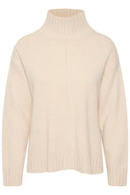 Load image into Gallery viewer, Part Two Lilye seam detail high neck jumper Birch
