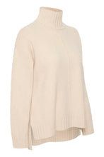 Load image into Gallery viewer, Part Two Lilye seam detail high neck jumper Birch
