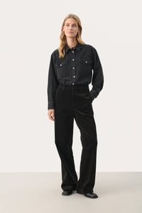 Part Two Clarisse corduroy trousers Black